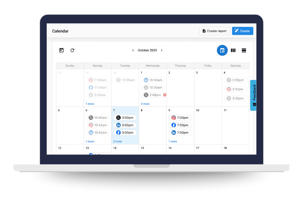 AI tools for social media calendar